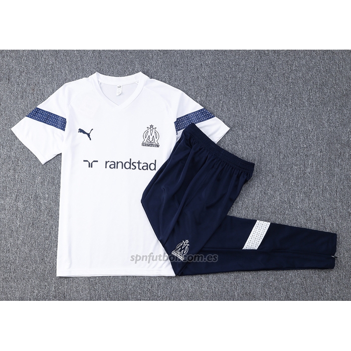 Chandal del Olympique Marsella Manga Corta 2022-2023 Blanco